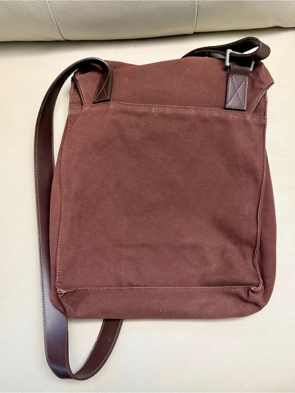 Emporio Armani Brown Messenger Bag with Leather Strap